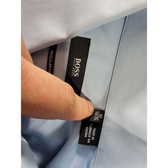 Hugo Boss Men's Light Blue Button Dress Shirt - 16 neck - Picture 6 of 7